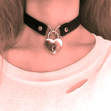 Gothic Heart Chain Choker Collar bdsm leather – Jewelry Gift Ideas — 4