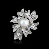Delicate Pearl And Diamond Shawl Buckle Pin – Stylish Gifts — 2
