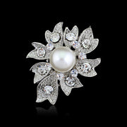 Delicate Pearl And Diamond Shawl Buckle Pin – Stylish Gifts — 2