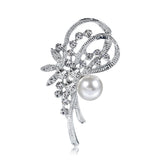 Delicate Pearl And Diamond Shawl Buckle Pin – Stylish Gifts — 3