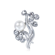 Delicate Pearl And Diamond Shawl Buckle Pin – Stylish Gifts — 9
