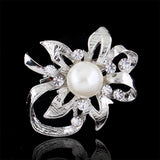 Delicate Pearl And Diamond Shawl Buckle Pin – Stylish Gifts — 4