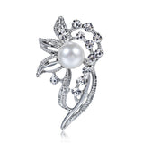 Delicate Pearl And Diamond Shawl Buckle Pin – Stylish Gifts — 14