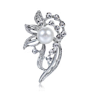 Delicate Pearl And Diamond Shawl Buckle Pin – Stylish Gifts — 14