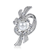 Delicate Pearl And Diamond Shawl Buckle Pin – Stylish Gifts — 13