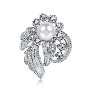 Delicate Pearl And Diamond Shawl Buckle Pin – Stylish Gifts — 6