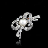 Delicate Pearl And Diamond Shawl Buckle Pin – Stylish Gifts — 5