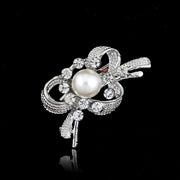Delicate Pearl And Diamond Shawl Buckle Pin – Stylish Gifts — 5