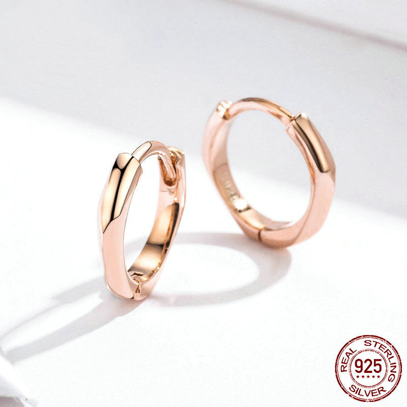 S925 Sterling Silver Rose Gold Plated Simple – Special Occasion Gifts — 1