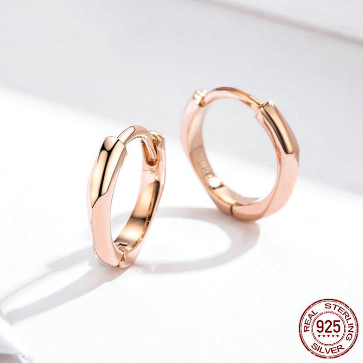 S925 Sterling Silver Rose Gold Plated Simple – Special Occasion Gifts — 1