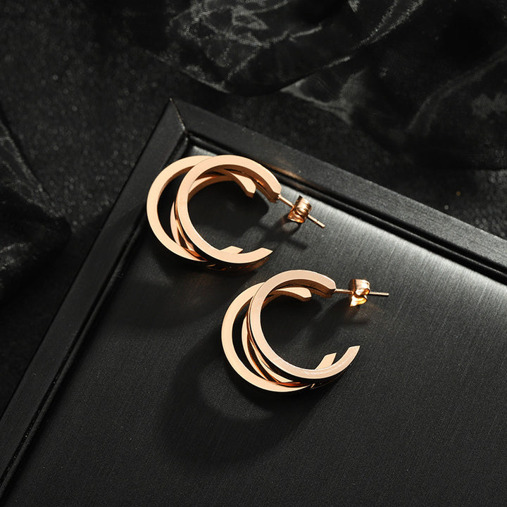 Minimalist Personality Multi-layer Semicircle C-shaped – Gift Ideas — 1