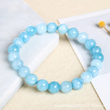 Aquamarine Bracelet Simple Single Circle – Jewelry Gift Ideas — 3