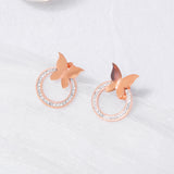 Temperament Inlaid Zircon Circle Earrings – Gift Ideas — 4