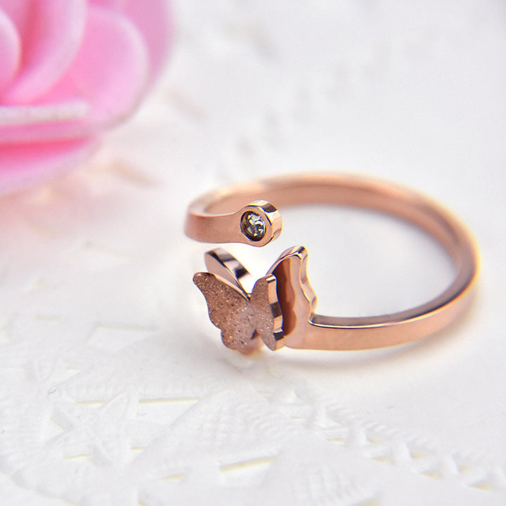 Frosted Butterfly Ring – Unique Gift Ideas — 1