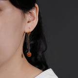 Red Short Jade Earrings – Meaningful Gifts — 5