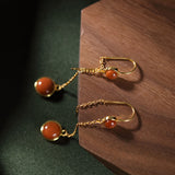Red Short Jade Earrings – Meaningful Gifts — 3