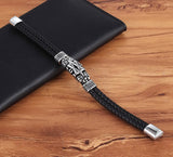Fashion Stainless Steel Leather Braided Bracelet – Stylish Gifts — 5