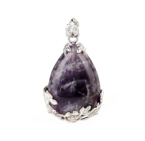 Natural Stone Drop Crystal Plum Blossom Pendant – Jewelry Gift Ideas — 1