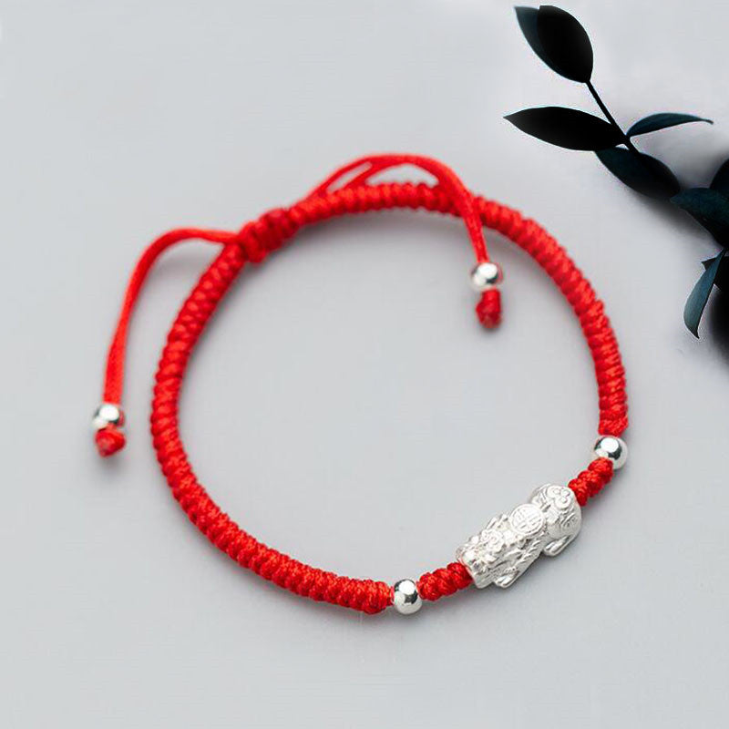 Sterling Silver Red String Bracelet Female Lucky – Jewelry Gift Ideas — 1