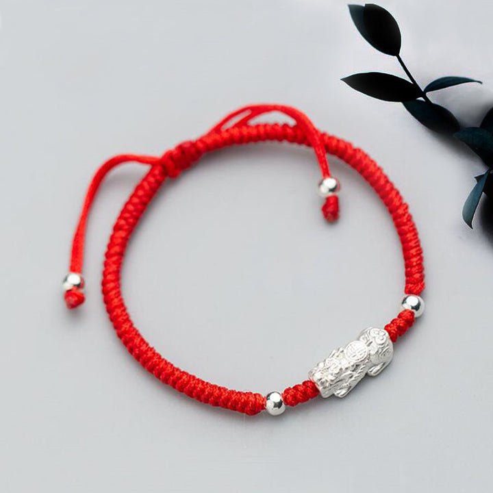Sterling Silver Red String Bracelet Female Lucky – Jewelry Gift Ideas — 1
