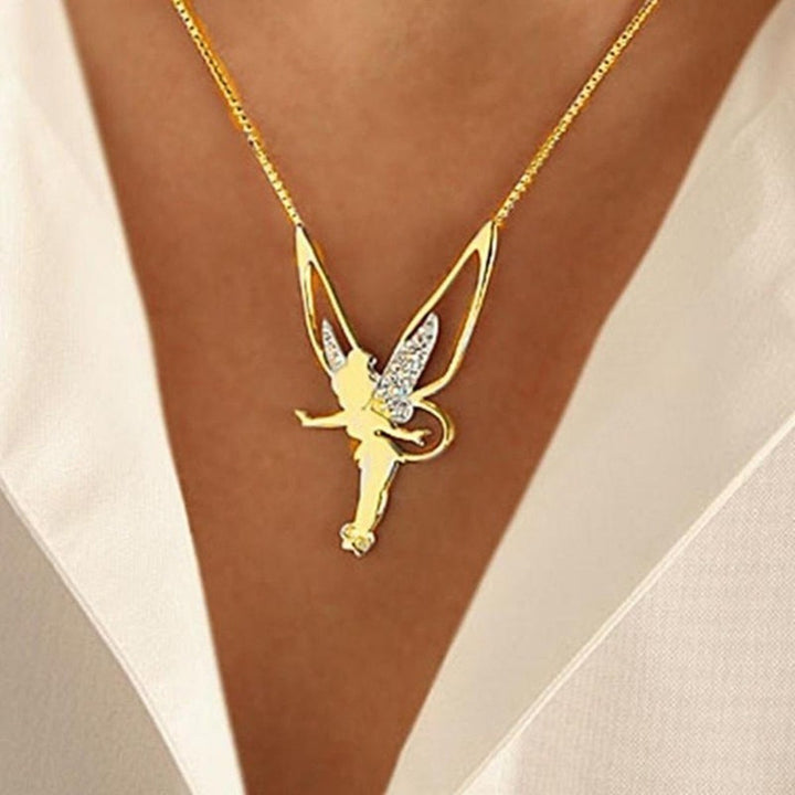 Diamond Angel Wings Necklace Charm Fashion – Jewelry Gift Ideas — 1
