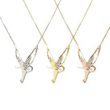 Diamond Angel Wings Necklace Charm Fashion – Jewelry Gift Ideas — 9