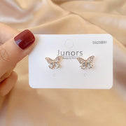 Butterfly Stud Earrings Super Fairy Tassel Long – Stylish Gifts — 2