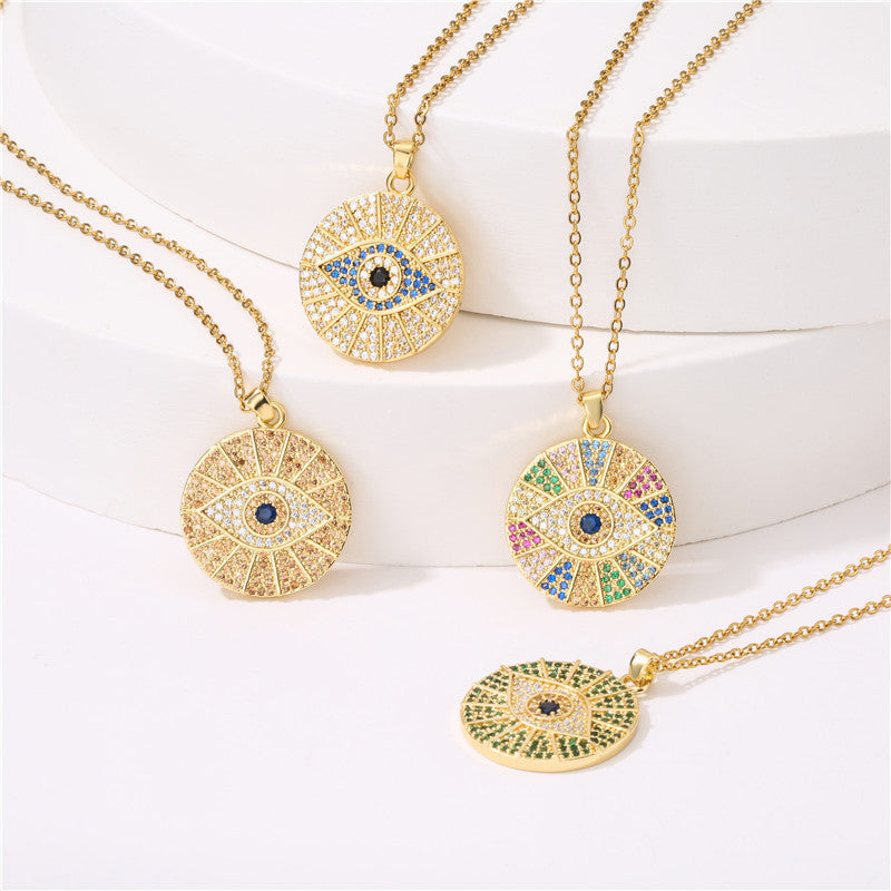 Copper Micro Inlaid Devil's Eye Female Necklace – Jewelry Gift Ideas — 1