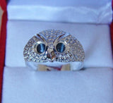 Alloy Blue Opal Cat Eagle Head Ring – Cat Lover Gifts — 5