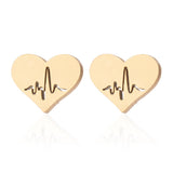 Simple Love Earrings Necklace Set Heart Shaped – Jewelry Gift Ideas — 4