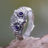Retro Fashion Cute Purple Eyes Owl Ring – Stylish Gifts — 3
