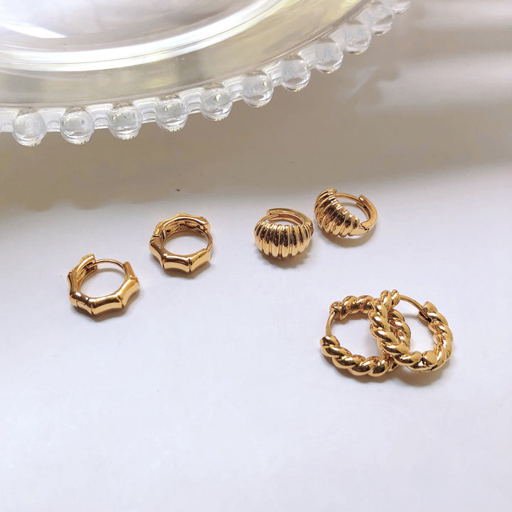 Threaded Design French Cold Earring Earrings – Jewelry Gift Ideas — 1