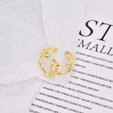 INS Minimalist Line Interlaced Crossing Women's Ring – Gifts for Her — 5