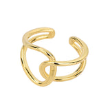 INS Minimalist Line Interlaced Crossing Women's Ring – Gifts for Her — 6