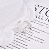 INS Minimalist Line Interlaced Crossing Women's Ring – Gifts for Her — 2