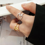 INS Minimalist Line Interlaced Crossing Women's Ring – Gifts for Her — 3