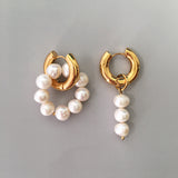 French Natural Pearl Asymmetric Earrings – Special Occasion Gifts — 1