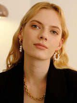 French Natural Pearl Asymmetric Earrings – Special Occasion Gifts — 5