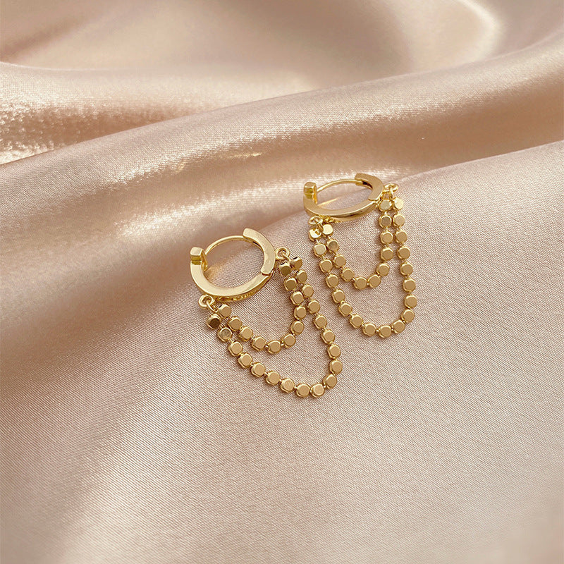 Earrings Women's Multi-Faceted Chain, Personalized Ear – Gifts for Her — 1
