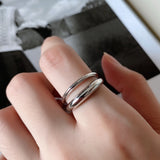 Double Ring Lady Opening S925 Sterling Silver Ring – Gift Ideas — 2