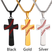 Bible Baseball Cross Pendant Necklace – Jewelry Gift Ideas — 1