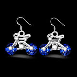Small Bike Bicycle Zircon Earrings – Fitness Gifts — 5