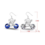 Small Bike Bicycle Zircon Earrings – Fitness Gifts — 1