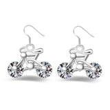 Small Bike Bicycle Zircon Earrings – Fitness Gifts — 6