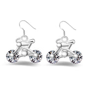 Small Bike Bicycle Zircon Earrings – Fitness Gifts — 6