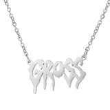 Hip-hop Ladies Stainless Steel Art Font Bold – Jewelry Gift Ideas — 6