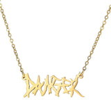 Hip-hop Ladies Stainless Steel Art Font Bold – Jewelry Gift Ideas — 3