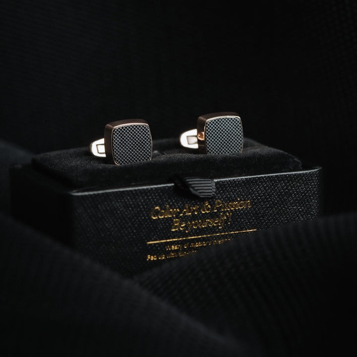 French Rose Gold Cufflinks Men's Business Casual – Gifts for Him — 1
