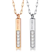 Simple Rectangular Stainless Steel Diamond-studded – Birthday Gifts — 1