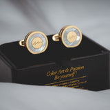 French Gold And Silver Shell Cufflinks Men's Business – Gifts for Him — 3